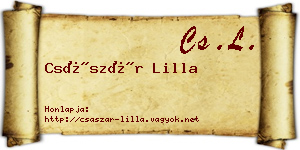 Császár Lilla névjegykártya